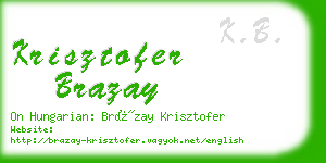 krisztofer brazay business card